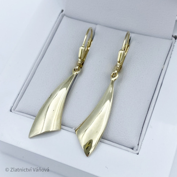 Stříbrné pozlacené náušnice hladké